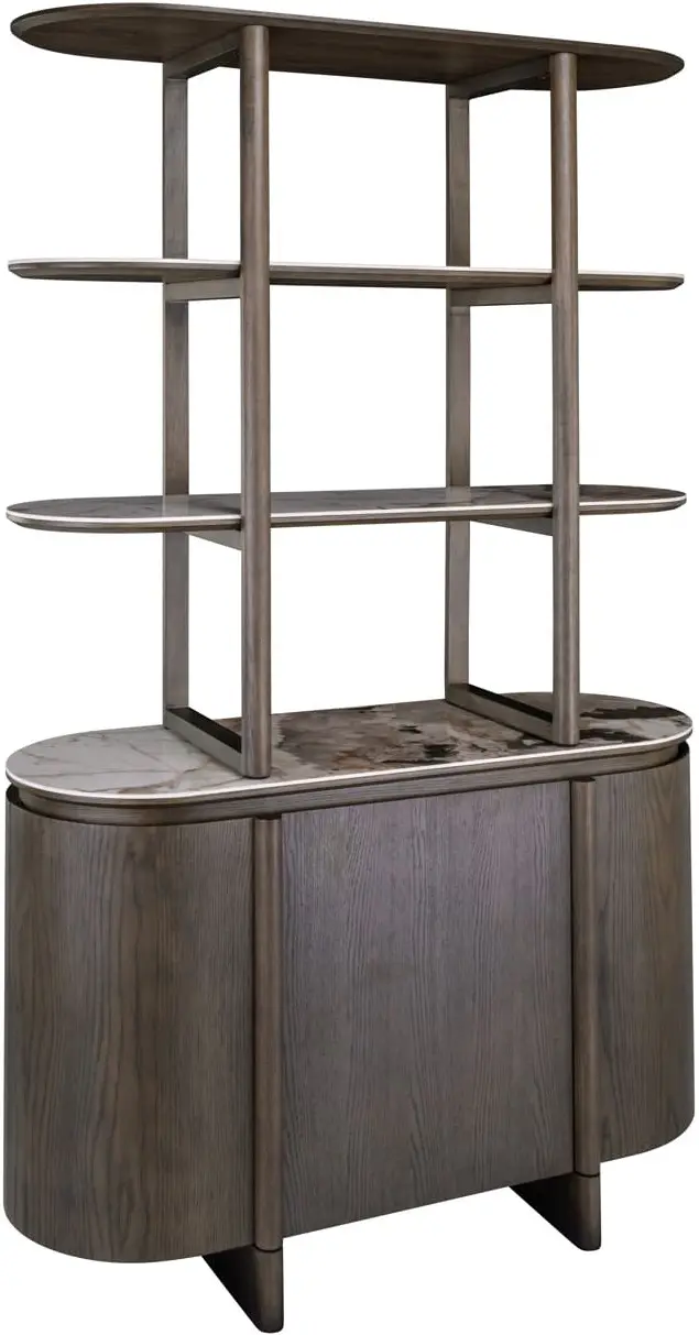 Richmond Interiors Wandkast Langford brown Bruin Wandkast|Kast