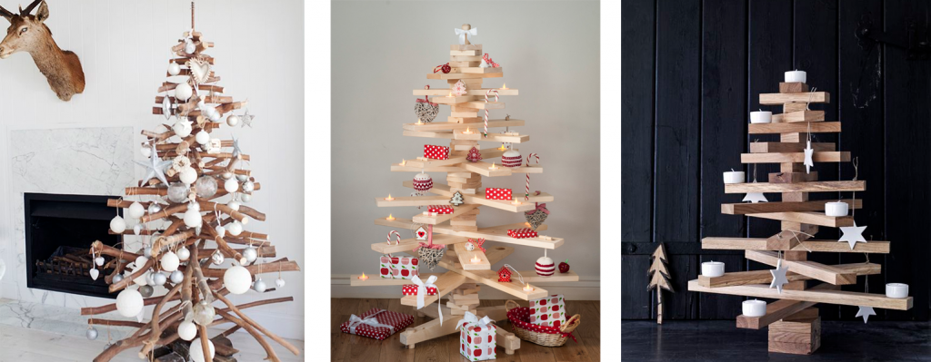 Trends voor de kerst houten kerstbomen