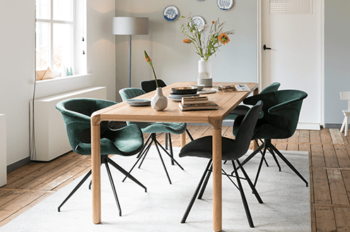 Zuiver velvet eetkamerstoelen OMG