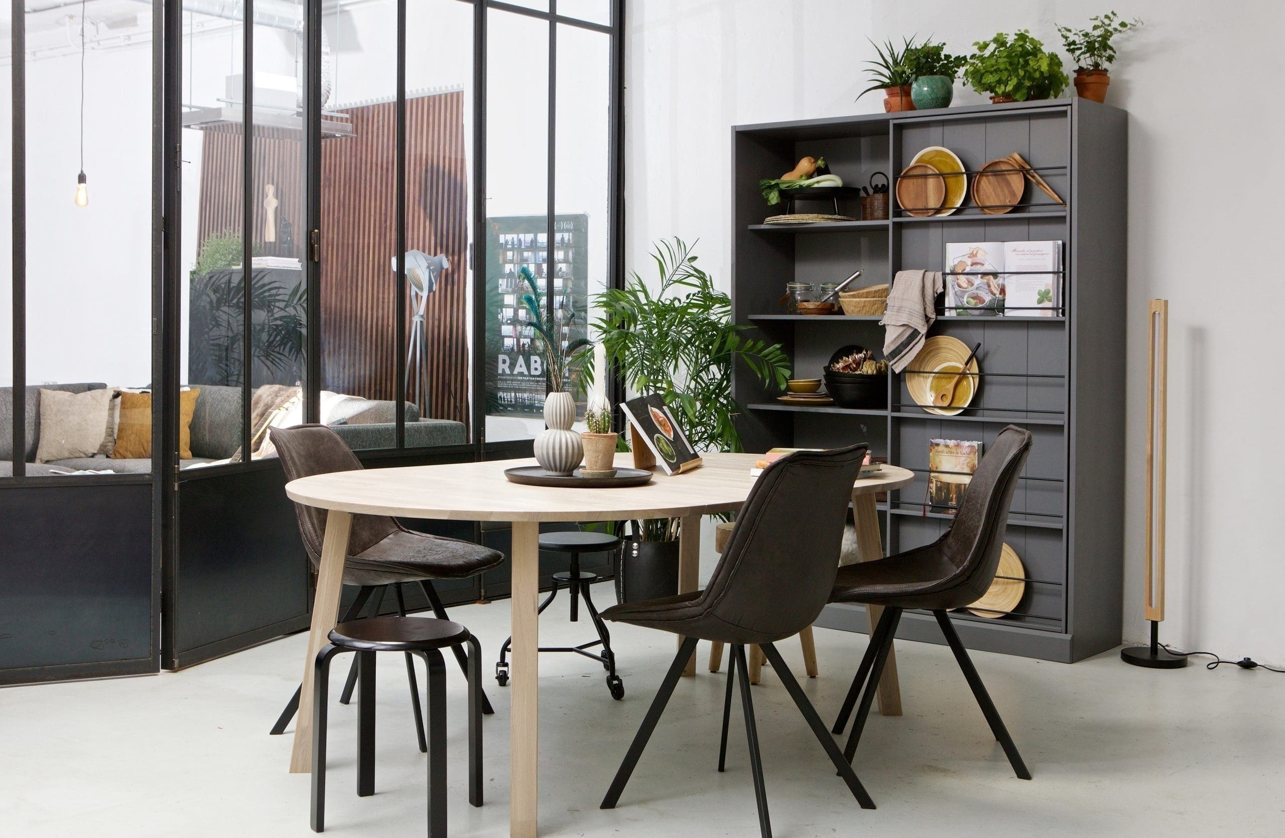 Lange Jan Uitschuifbare Eettafel Rond Eiken Sydney - Afbeelding 3