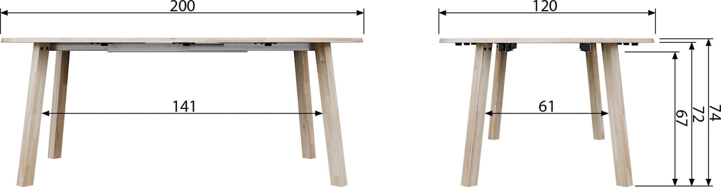 Lange Jan Uitschuifbare Eettafel Rond Eiken Sydney - Afbeelding 9