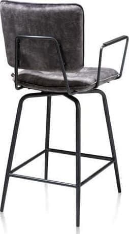 Manou barstoel met armen - Henders & Hazel 36690ANT Karese antraciet