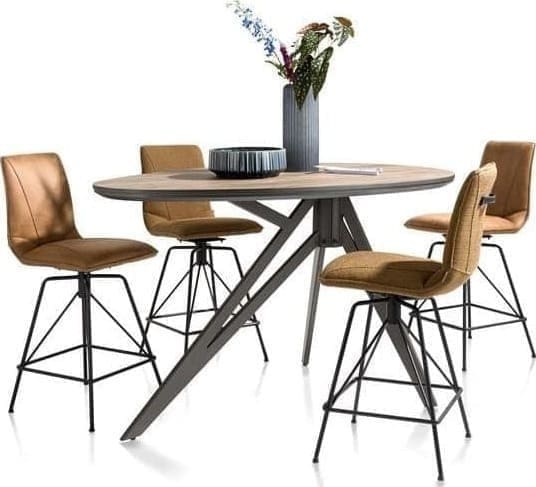 Mac barstoel - off black frame - Rocky + greep Catania zwart XOOON Lowik Wonen & Slapen