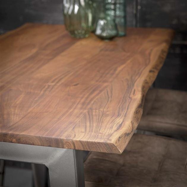 Bartafel 147 edge 25mm / Massief acacia naturel. 2504/15 uit de bartafels collectie van Zijlstra kleinmeubelen & verlichting bij Löwik Meubelen