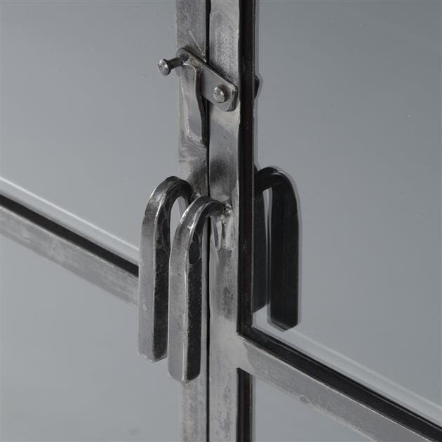 Dressoir Rift metal 4 deuren / Gun metal. 5861/44G uit de dressoirs collectie van Zijlstra kleinmeubelen & verlichting bij Löwik Meubelen