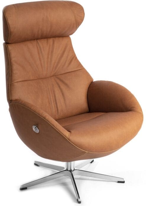 Globe fauteuil - leder Jesolo cognac
