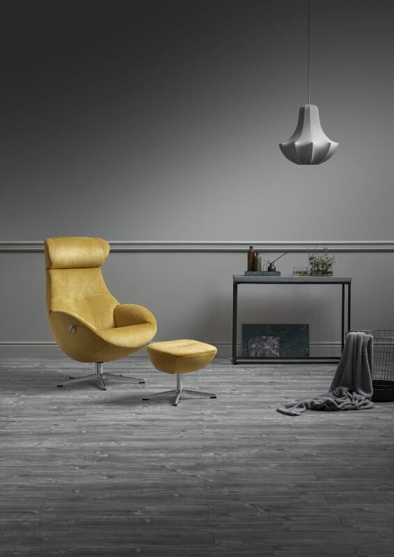 Globe fauteuil - stof Evita banana - Afbeelding 2
