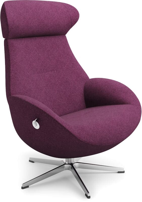 Globe fauteuil - stof Facet aubergine