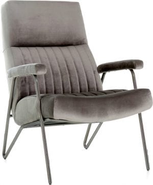 Fauteuil Floris, retro stijl fauteuil uit de Feelings collectie in velours stof - Eleonora William fauteuil