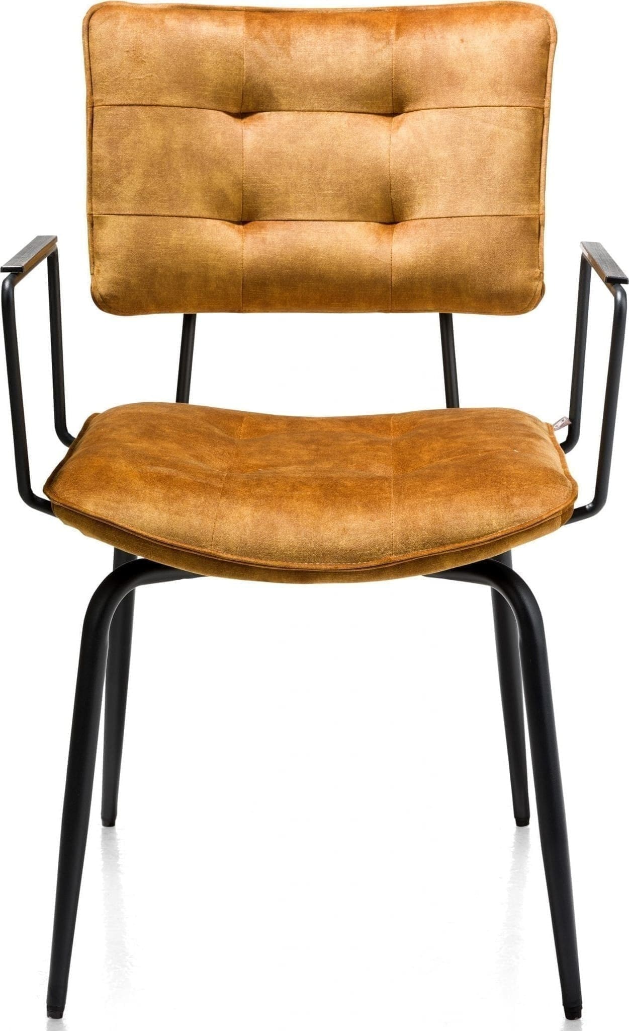 Manou, armstoel - off black - stof Karese okergeel MANOU ARMCHAIR 36687OKE Henders & Hazel Lowik Wonen & Slapen