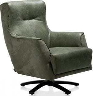 fauteuil met draaivoet - rvs of zwart metaal ROSKILDE FAUTEUIL Henders & Hazel Lowik Wonen & Slapen