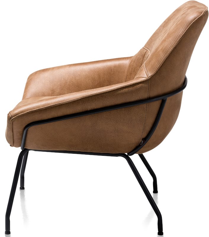 Samara, lounge fauteuil - frame - cognac - stof Rocky SAMARA FAUTEUIL 36672LAV Henders & Hazel Lowik Wonen & Slapen