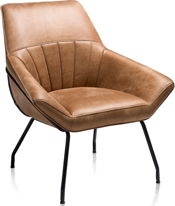 Samara, lounge fauteuil - frame - cognac - stof Rocky SAMARA FAUTEUIL 36672LAV Henders & Hazel Lowik Wonen & Slapen