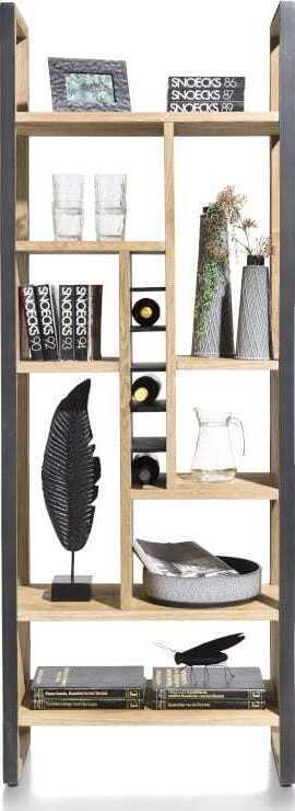Metalo, roomdivider 75 cm. - 8-niches + 6-wijnvakken METALO CABINET 40960RWB Henders & Hazel Lowik Wonen & Slapen
