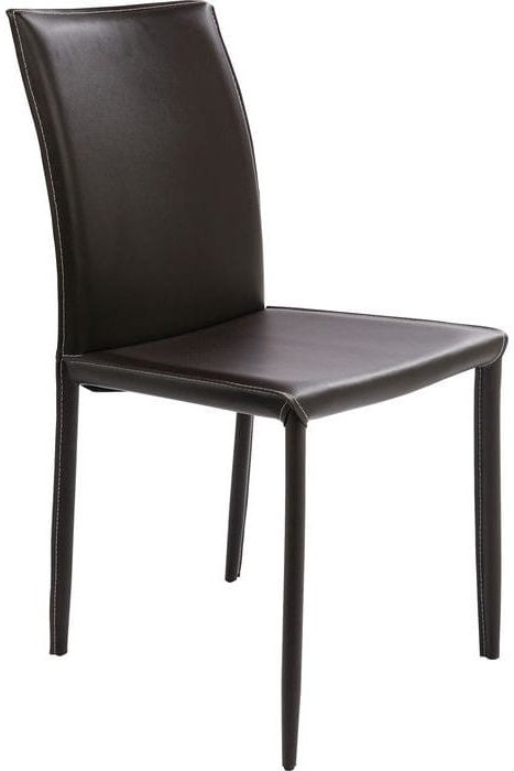 Kare Design Eetstoel Milano Brown 74638 Onze Milano-stoel combineert comfort en design - de Milano Braun-stoel is precies het juiste voor een mediterrane sfeer. Het subtiele ontwerp creëert een onopvallend effect. De stoel is gemaakt van staal en de zitting en rugleuning zijn bekleed met teruggewonnen leer, terwijl de poten zijn ingekapseld. Als een op zichzelf staand item speelt het een hoofdrol en het is ook een groenblijvende in de eetkamer. De stoel, die hier in koffie verschijnt, is ook verkrijgbaar in andere kleuren. Een heel bijzonder meubelstuk dat niet alleen uitstekend is om naar te kijken. - Lowik Meubelen