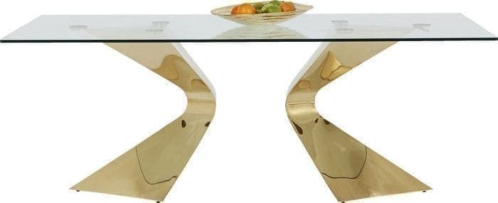 tafel Tafel Gloria Gold 200x100cm Kare Design tafels - 81543 - Lowik Meubelen