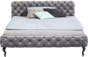 Kare Design Desire Velvet Silver Grey 160x200 cm bed 80635 - Lowik Meubelen