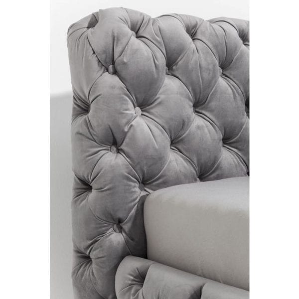 Kare Design Desire Velvet Silver Grey 200x200cm bed 81284 - Lowik Meubelen