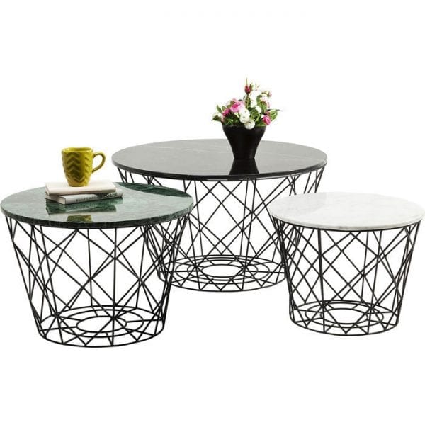 tafel Salontafel East Round (3/Set) Kare Design tafels - 81832 - Lowik Meubelen
