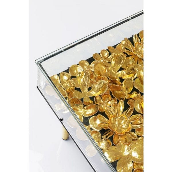 Kare Design Gold Flowers 120x60cm salontafel 84756 - Lowik Meubelen