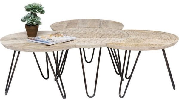 tafel Salontafel Puro (4/Set) Kare Design tafels - 81612 - Lowik Meubelen