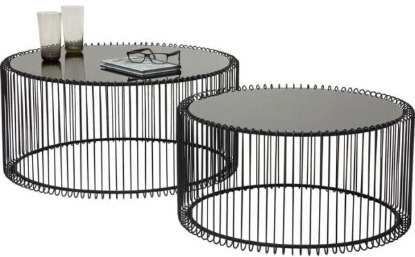 Kare Design Wire Black (2/Set) salontafel 79577 - Lowik Meubelen