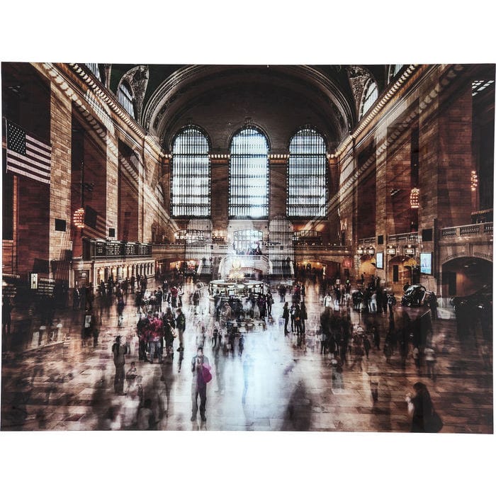 In de genade van roekeloos Vertolking Schilderij Glas Grand Central Station 120x160cm € 429,- ⋆ Kare Design ⋆  Löwik Meubelen
