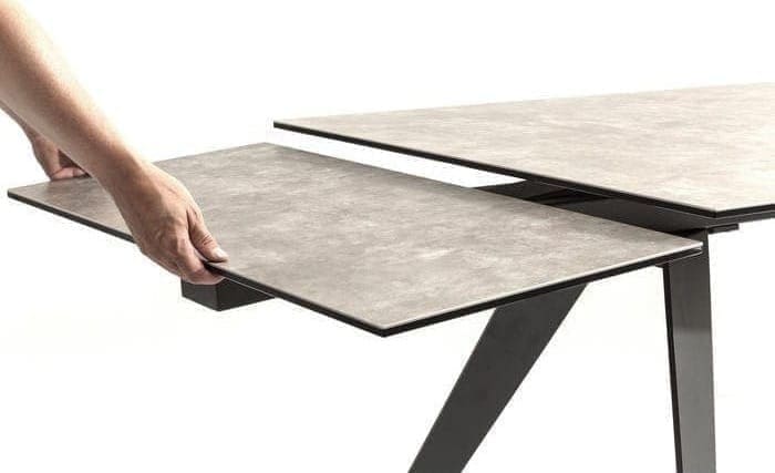 Kare Design Amsterdam Dark 160(40+40)x90cm uitschuiftafel 82725 - Lowik Meubelen