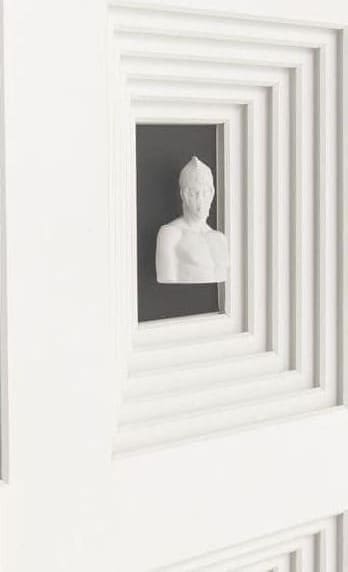 Deco Frame Ancient Art Nove 110x100cm 61981 voorkant: glas helder, frame: grenen massief hout gelakt, decoratie: papier, polyresin, voor wandmontage horizontaal en verticaal Kare Design