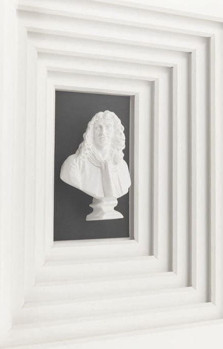 Deco Frame Ancient Art Nove 110x100cm 61981 voorkant: glas helder, frame: grenen massief hout gelakt, decoratie: papier, polyresin, voor wandmontage horizontaal en verticaal Kare Design