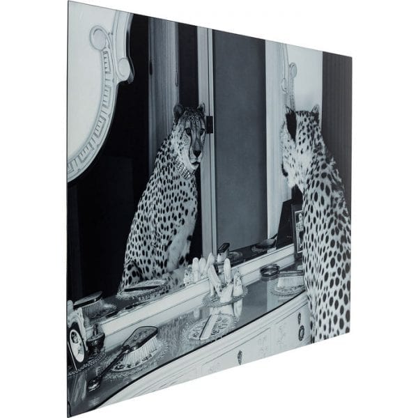 Kare Design Glass Metallic Gepard 100x150cm wanddeco 51872 - Lowik Meubelen