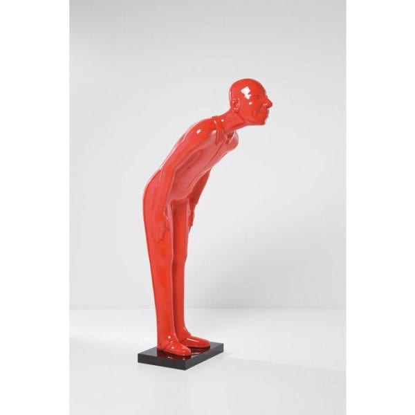 Deco Object Welcome Guests Red Big 30256 Whimsical hospitality - The Welcome Guests Red Big artistic decorative figure welcomes your guests with a touch of mischievous humour. A cheerful way of bowing to your visitors and giving them a cordial welcome. With his enigmatic smile this red doorman has a dignified welcome for everyone, offering them all an equal amount of hospitality. This life-sized, luminous doorman stands at the entrance, where he can t fail to create a hospitable atmosphere. This bright red welcoming ceremony will put all your guests in a good mood. Kare Design