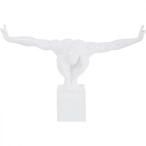 Deco Object Athlet White Small 30795 A sculpture in masculine white â€“ This study of the male body looks as if it was created by the sculptors of antiquity. It freezes a moment in time which could either lead to rest or dynamic offensive. The elegance of this muscular athlete is displayed here in its entire masculinity, creating a three-dimensional illustration of physical power in cool white. Adonis opens up his arms like spreading wings, revealing beauty to his very fingertips. The Athlet White Small decorative figure will definitely never go unnoticed. Kare Design