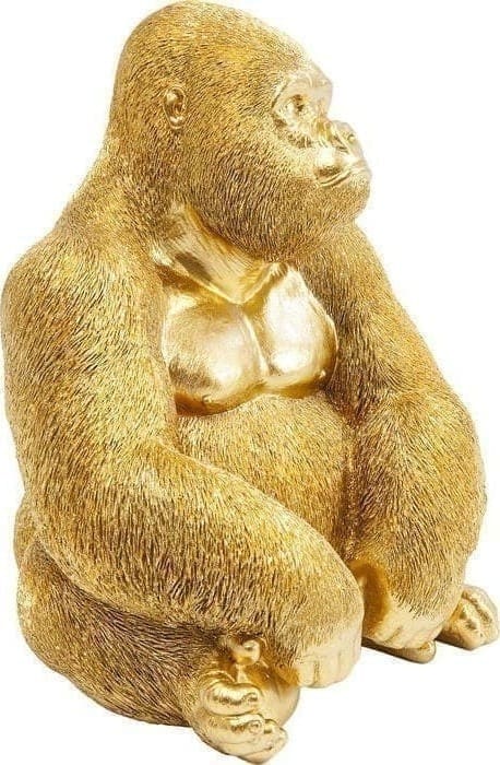 Deco Object Monkey Gorilla Side Medium Gold 61446 Als hij eenmaal binnen is, zou je op een dag met hem kunnen praten. Dit komt door zijn schattige verschijning! In ieder geval zult u zich duidelijk onderscheiden van de massa met dit decoratieve accessoire! De aantrekkelijke Monkey Gorilla is verkrijgbaar in verschillende maten en kleuren. Kare Design