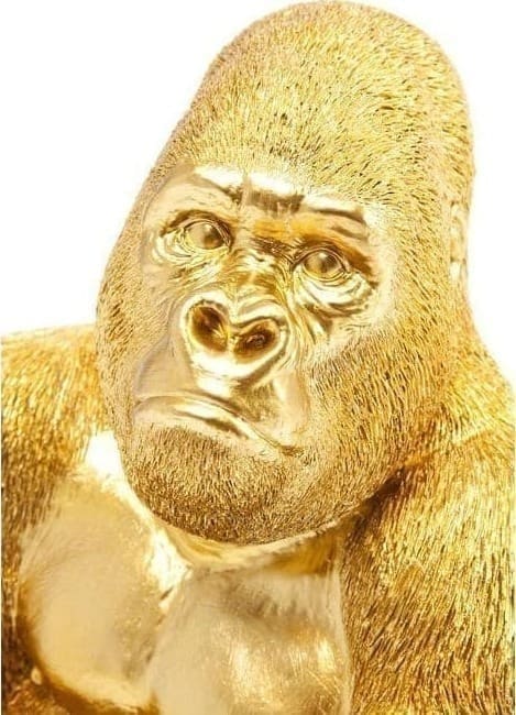 Deco Object Monkey Gorilla Side Medium Gold 61446 Als hij eenmaal binnen is, zou je op een dag met hem kunnen praten. Dit komt door zijn schattige verschijning! In ieder geval zult u zich duidelijk onderscheiden van de massa met dit decoratieve accessoire! De aantrekkelijke Monkey Gorilla is verkrijgbaar in verschillende maten en kleuren. Kare Design