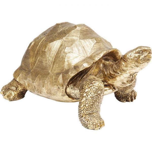 Deco Object Turtle Gold Medium 61959 polyresin Kare Design