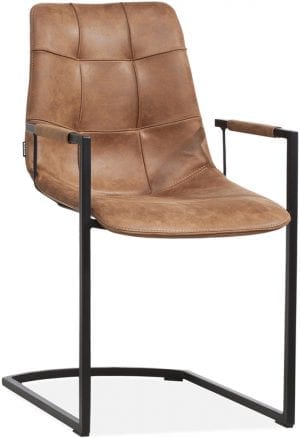 Condor armstoel in Softyl cognac, Maxfurn stoelen collectie
