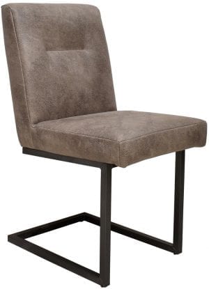 Dupo stoel uitgevoerd in buffelleder brownwashed