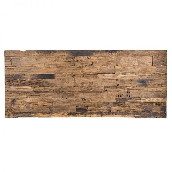 Eettafel Kensington 200x100  RVS/Recycled hout, uit de Shiny Kensington, Bestsellers collectie - Eettafels - Löwik Wonen & Slapen Vriezenveen