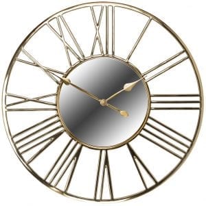 Clock Willson  RVS / Aluminium / Spiegel, uit de Richmond Decoration collectie - Klokken - Löwik Wonen & Slapen Vriezenveen