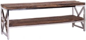 TV-Dressoir Kensington 2-planken 180  Top: Gerecycled hout