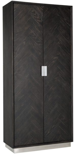 Wandkast Blackbone silver 2-deuren hoog  Top: Oak