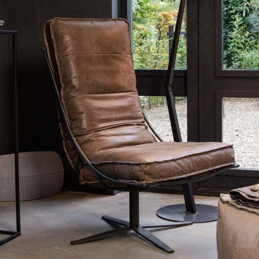 Brutus fauteuil Shabbies - tabac - Afbeelding 2