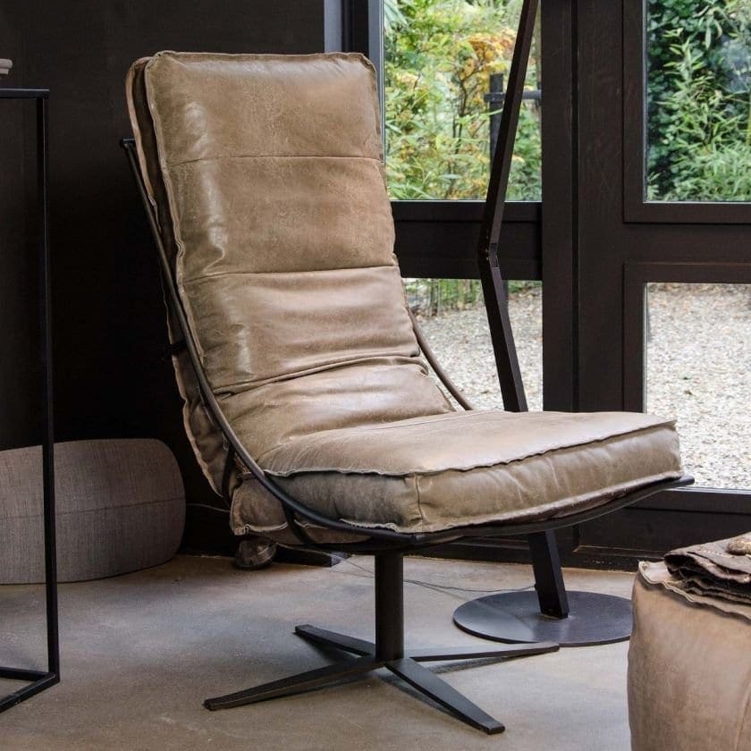 Brutus fauteuil Shabbies - tin - Afbeelding 2