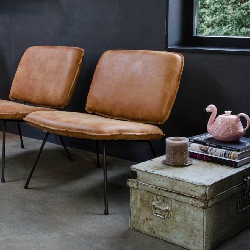 Shabbies fauteuil Caramba - Africa leder walnut