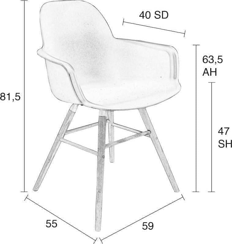 Armstoel Albert Kuip Green modern design uit de Zuiver meubel collectie - 1200136