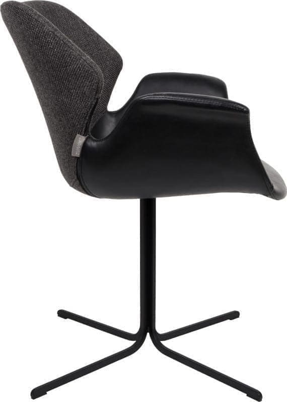 Armstoel Nikki All Black modern design uit de Zuiver meubel collectie - 1200139