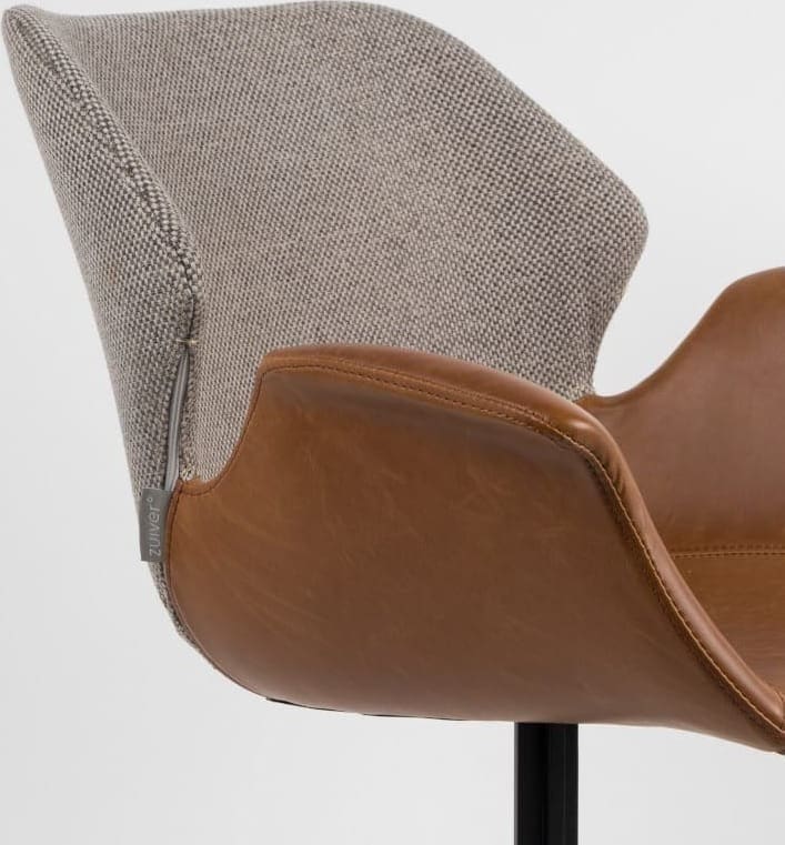 Armstoel Nikki All Brown modern design uit de Zuiver meubel collectie - 1200140