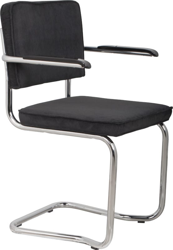Armstoel Ridge Kink Rib Black 7A modern design uit de Zuiver meubel collectie - 1200044