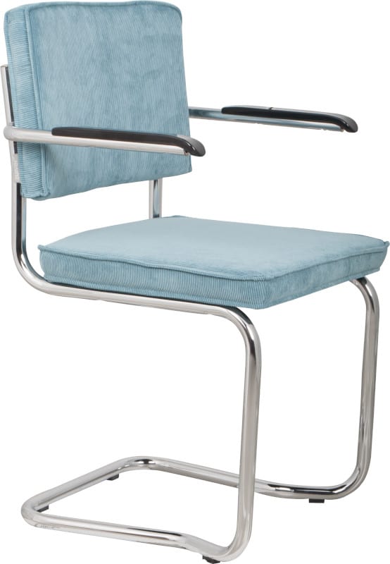 Armstoel Ridge Kink Rib Blue 12A modern design uit de Zuiver meubel collectie - 1200050